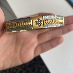 Vintage gold and silver bangle